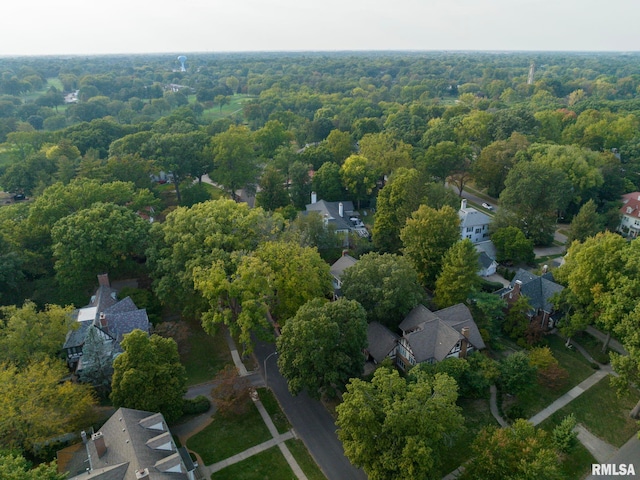 drone / aerial view with a residential view