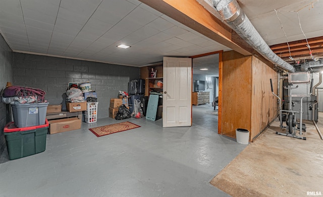 view of basement