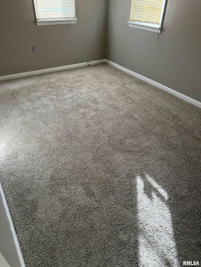 carpeted spare room with a wealth of natural light