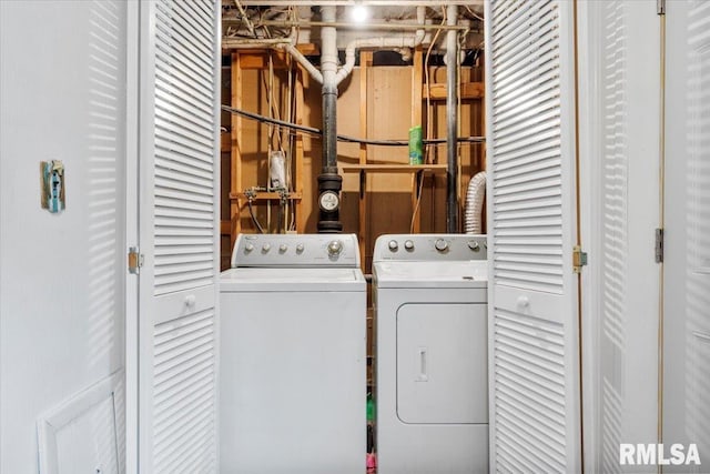 laundry area featuring separate washer and dryer