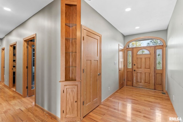 entryway featuring light hardwood / wood-style flooring