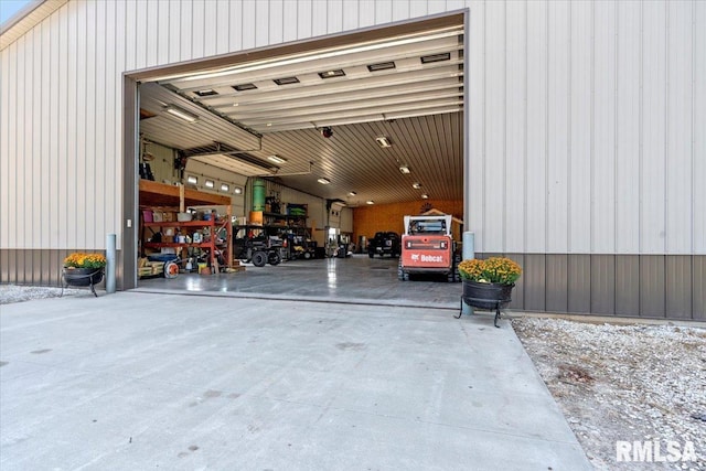 garage featuring a carport