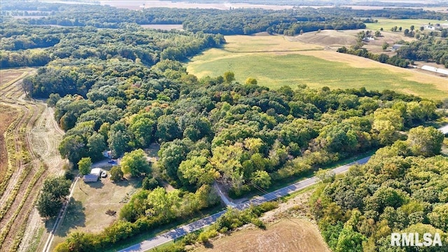 bird's eye view featuring a rural view