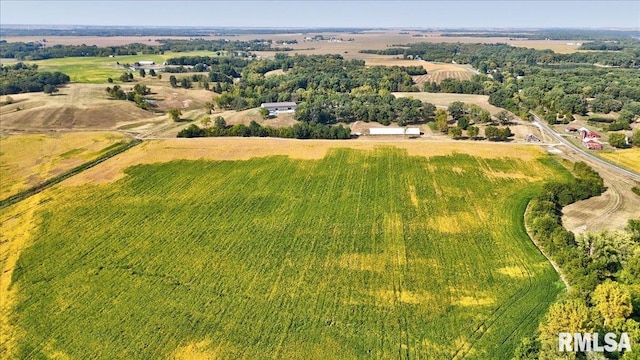 bird's eye view with a rural view