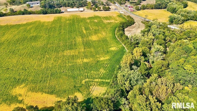 drone / aerial view with a rural view