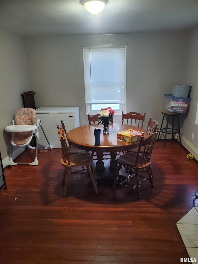 dining room featuring dark hardwood / wood-style floors