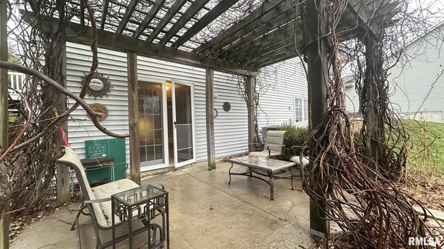 view of patio / terrace with a pergola