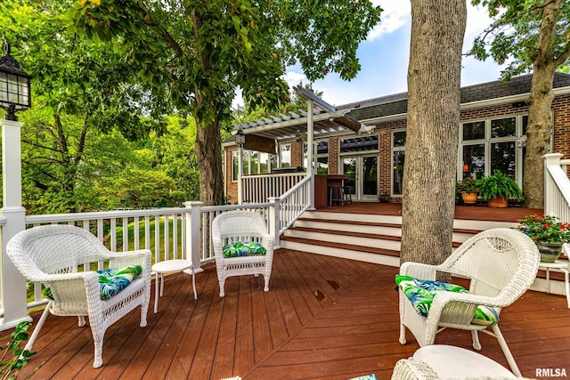 view of wooden terrace