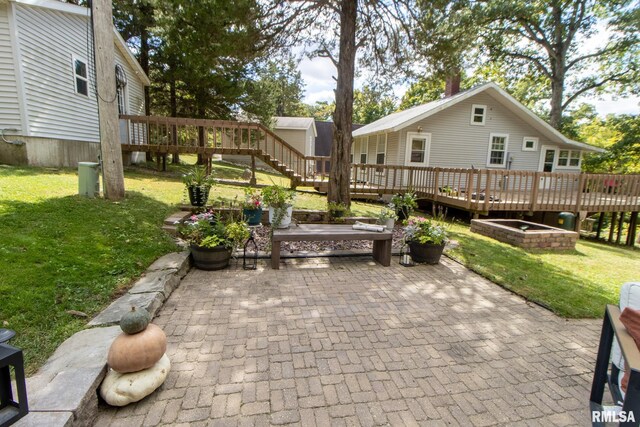 view of patio with a deck