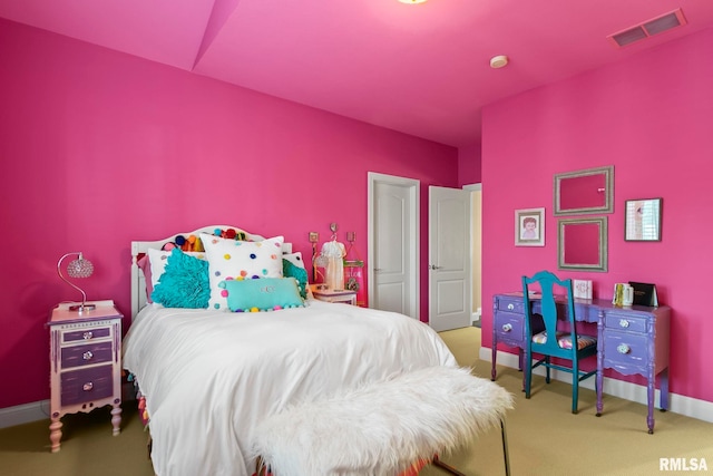 bedroom featuring carpet flooring