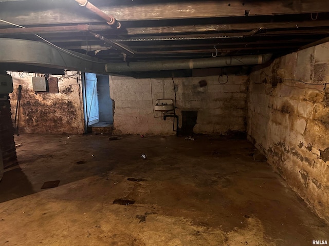 view of basement