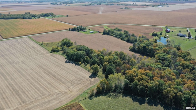 aerial view featuring a rural view