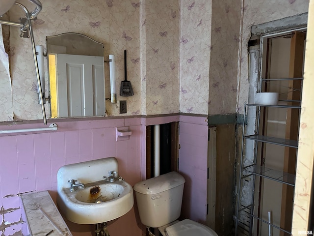 bathroom featuring toilet and sink