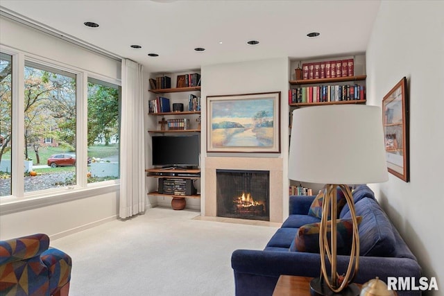 view of carpeted living room