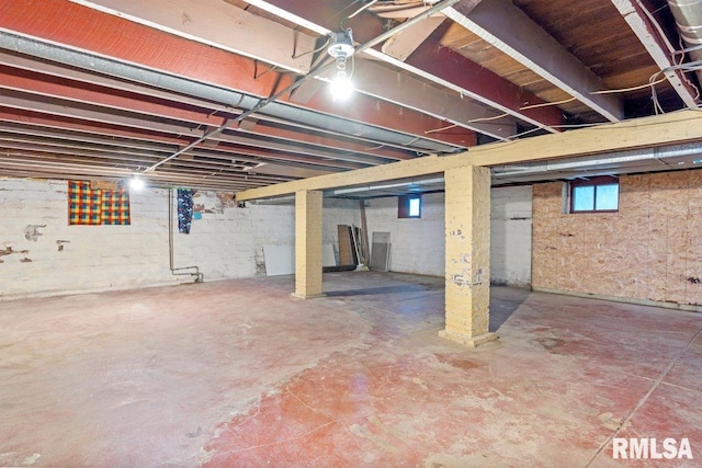 view of basement