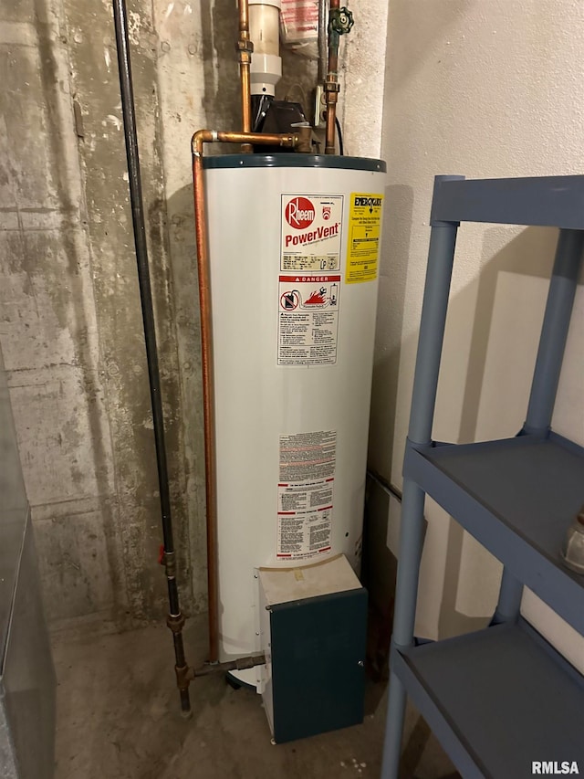 utilities with gas water heater