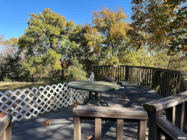 view of wooden deck