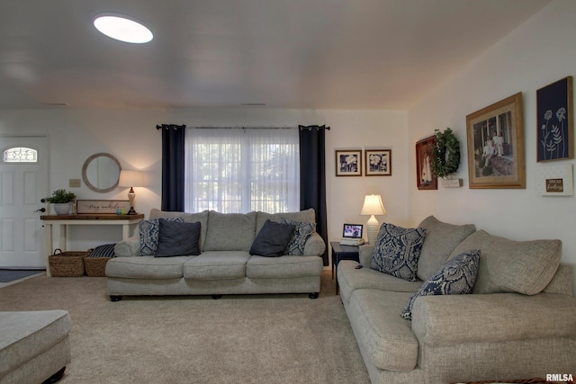 view of carpeted living room