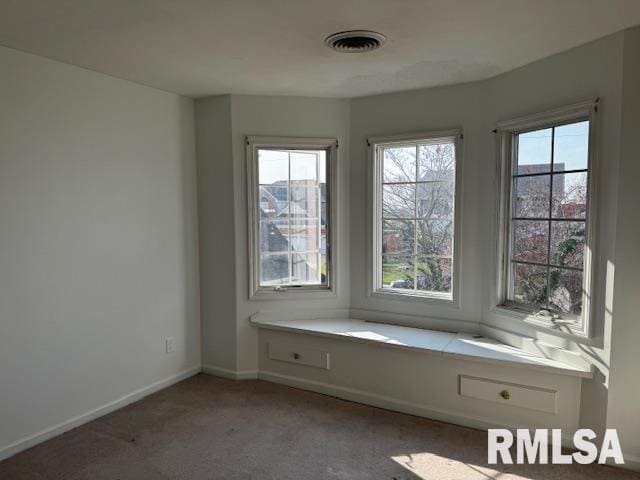 interior space featuring carpet flooring