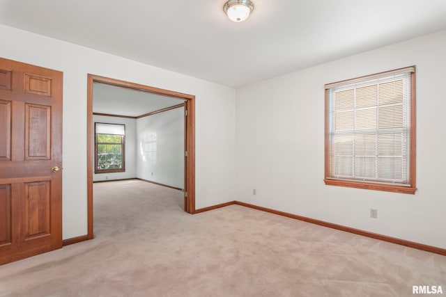 view of carpeted spare room