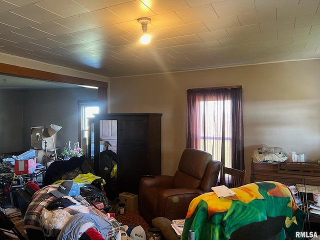 bedroom featuring crown molding