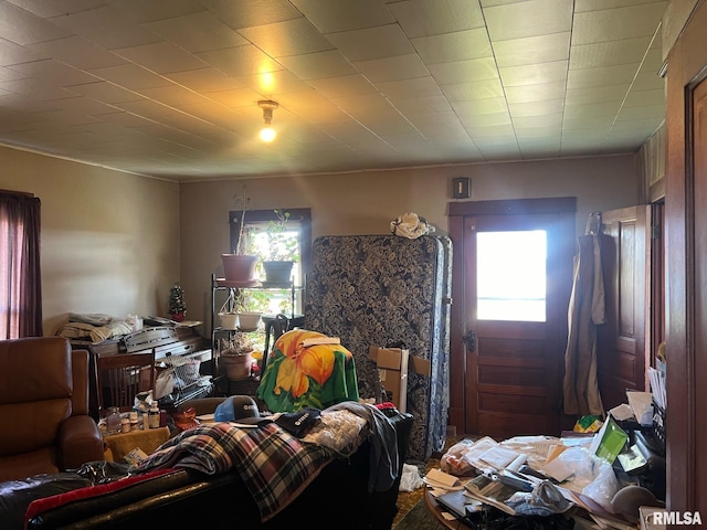 living room featuring a wealth of natural light