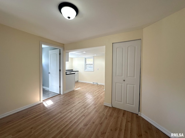 interior space featuring light hardwood / wood-style flooring