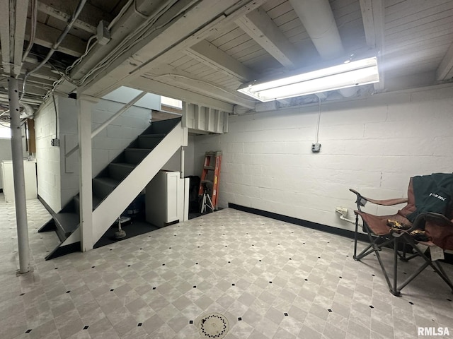 view of basement