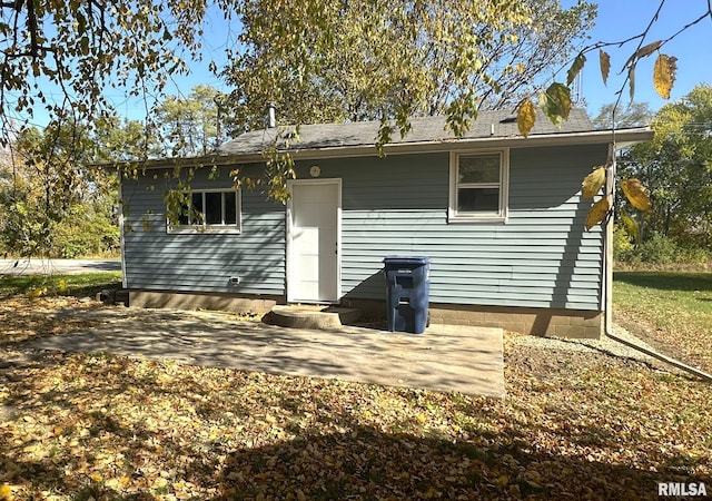 rear view of house with a patio area