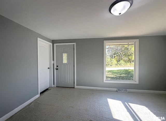 interior space with carpet flooring