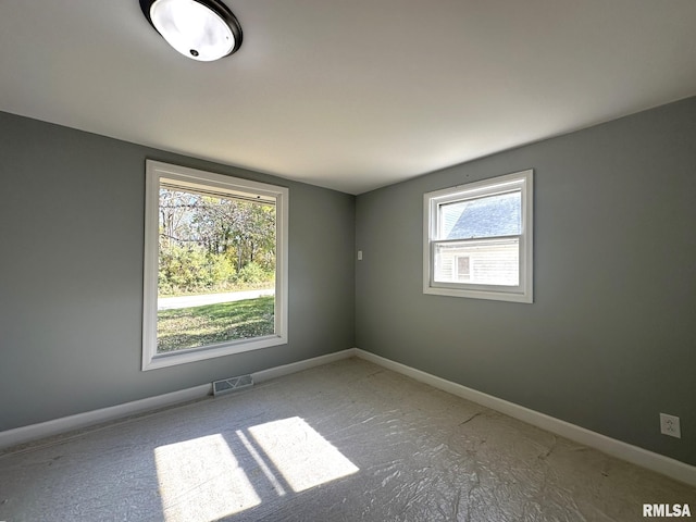 empty room with a wealth of natural light