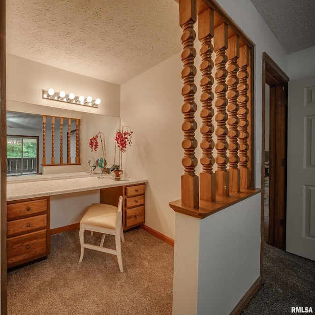 77 Country Pl Unit 77, Springfield, IL 62703 - bathroom with a textured ceiling and vanity