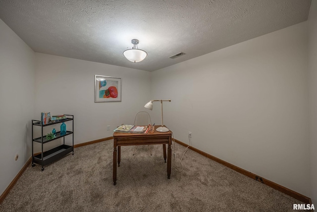 77 Country Pl Unit 77, Springfield, IL 62703 - office area featuring carpet flooring and a textured ceiling