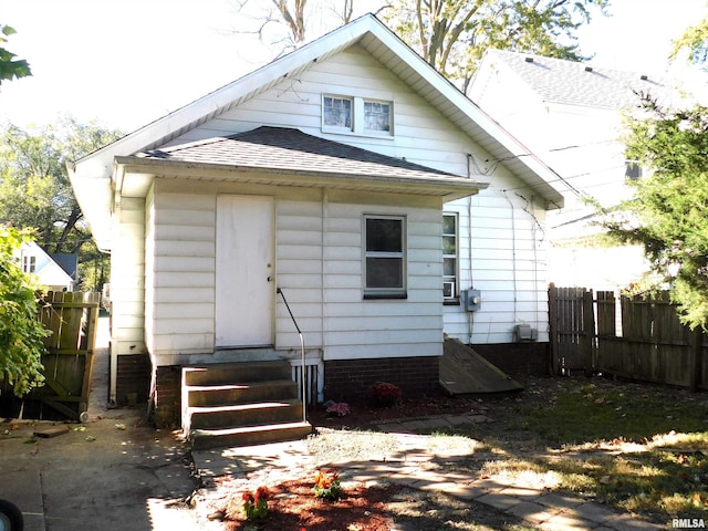 view of back of property