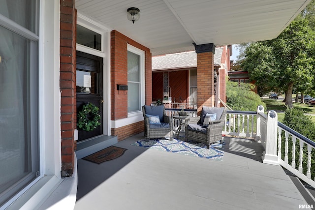 view of patio with a porch