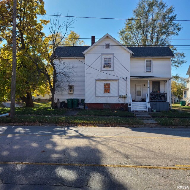 view of front of property with covered porch