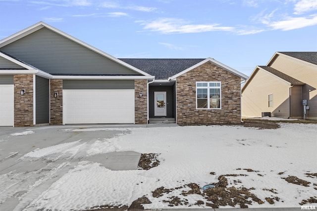 view of front of home featuring a garage