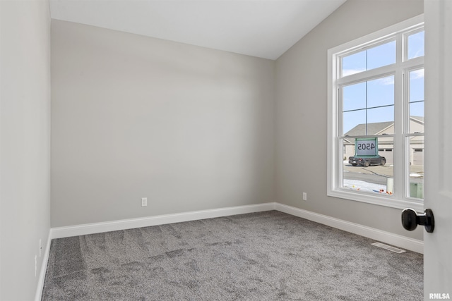 view of carpeted spare room