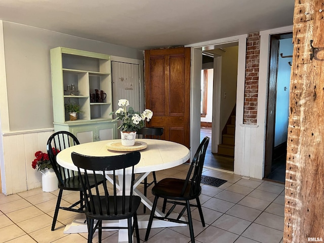 view of tiled dining area