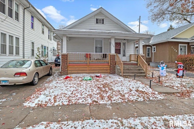 bungalow-style house with a porch