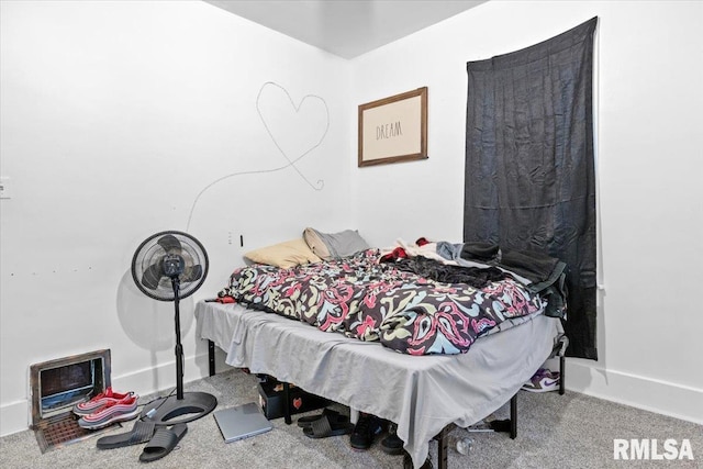 view of carpeted bedroom