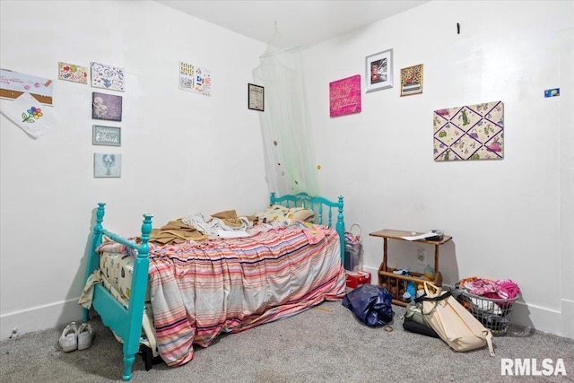 bedroom with carpet floors