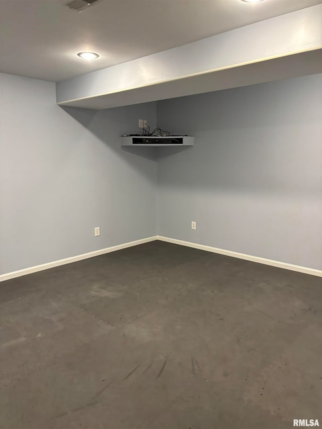 view of basement