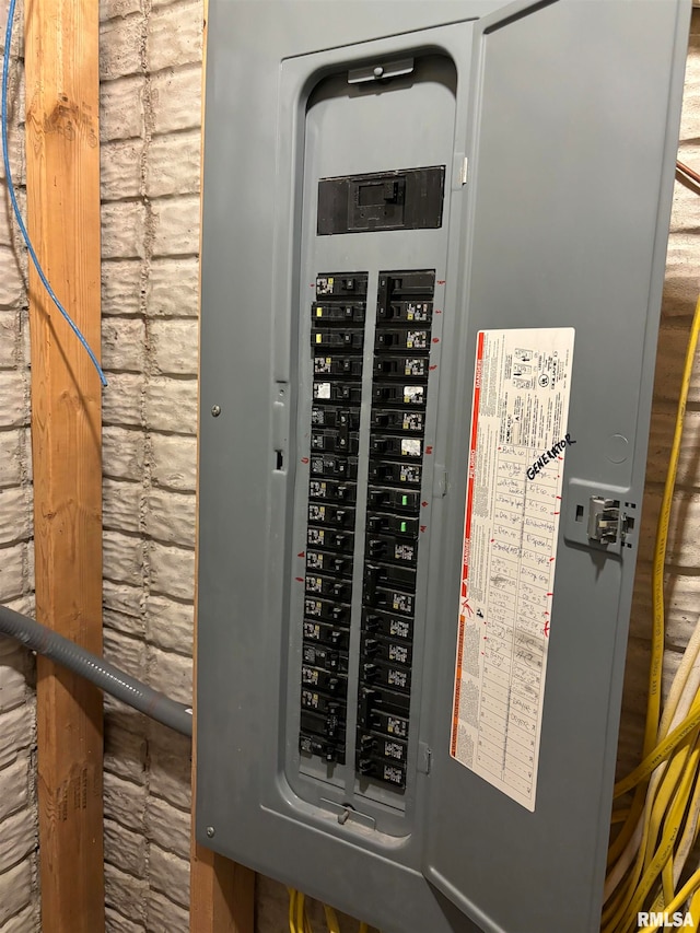 utility room with electric panel