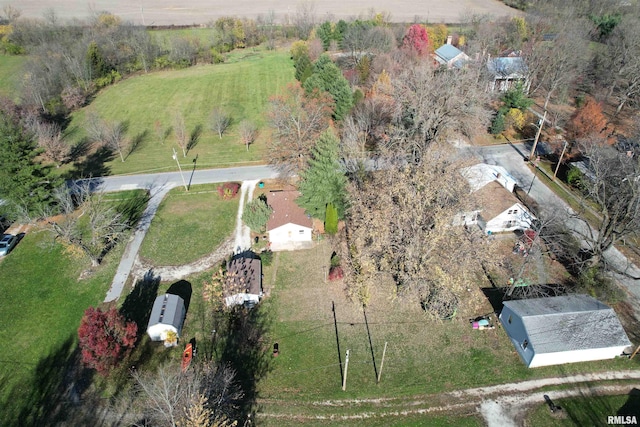 bird's eye view with a rural view