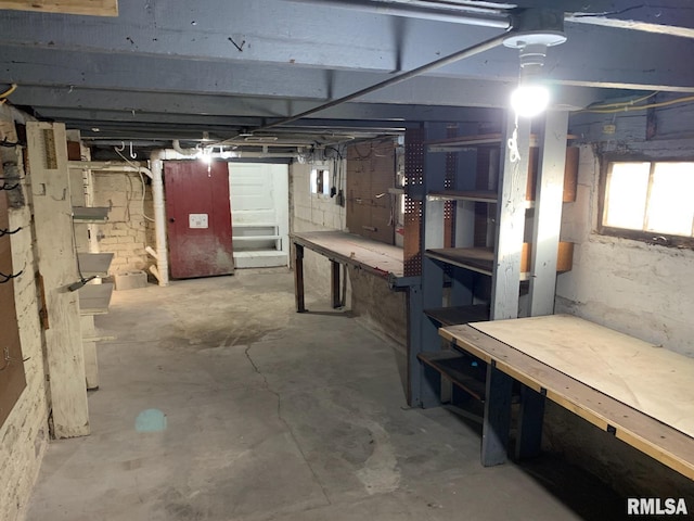 view of basement