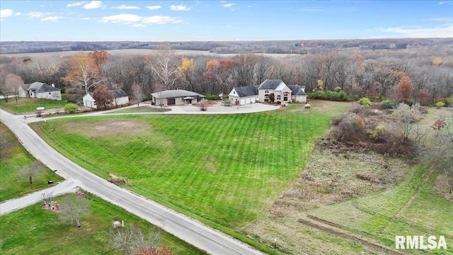 13599 Woodland Dr, Athens, IL 62613 - view from above of property featuring a forest