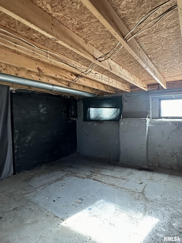 view of basement