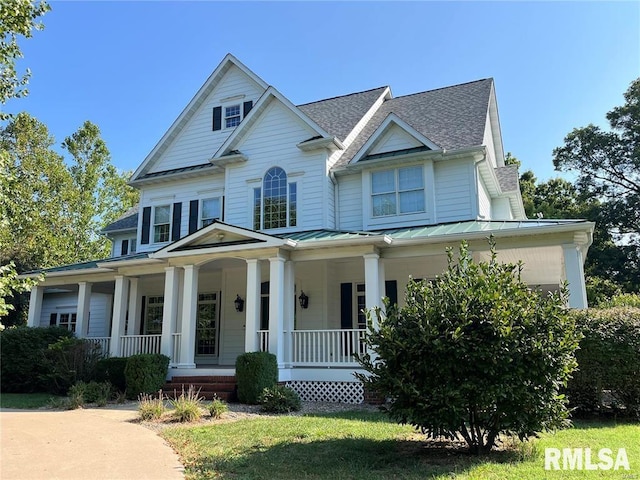 view of front of house featuring covered porch