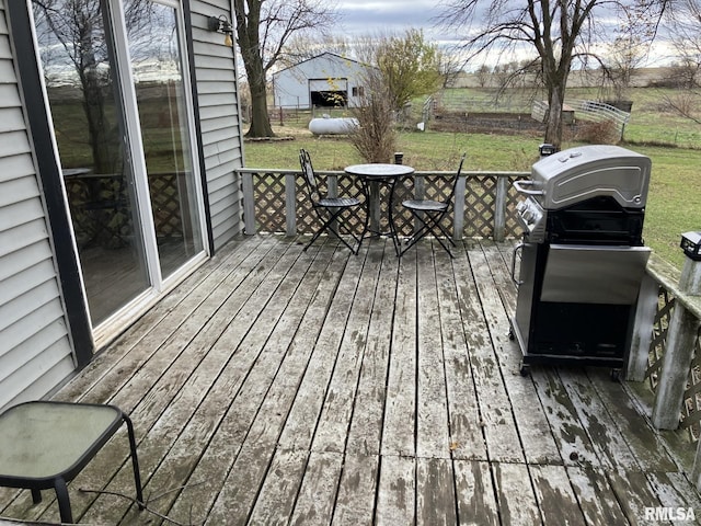 deck with grilling area